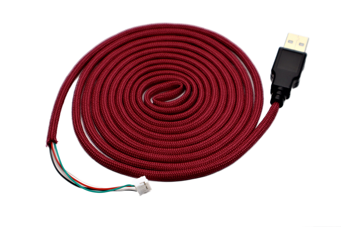 Blood Red Paracord Mouse Cable Black USB