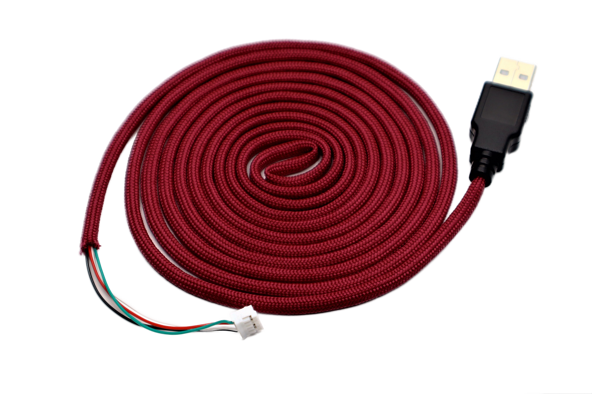 Blood Red Paracord Mouse Cable Black USB