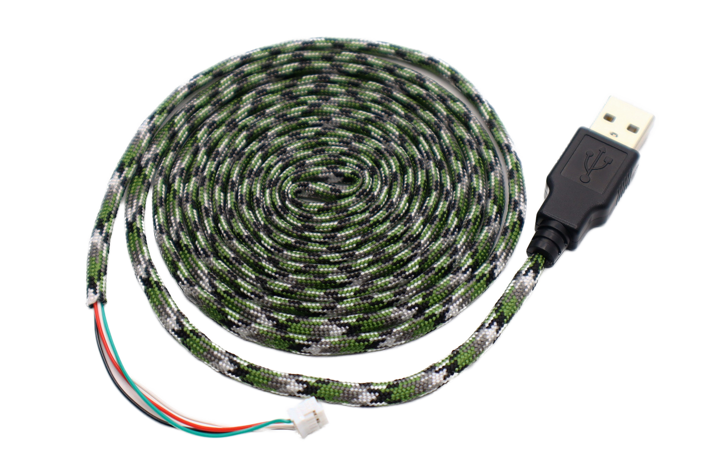 Camo Paracord Mouse Cable Black USB