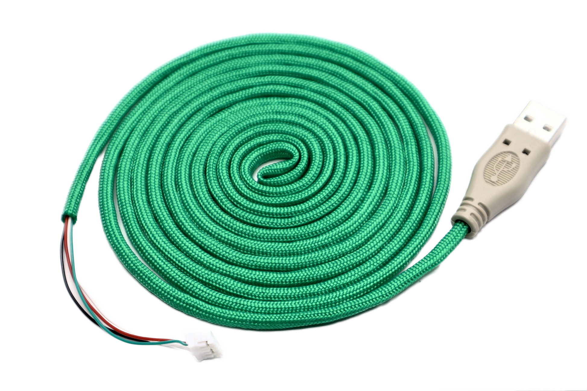 Ooze Green Paracord Mouse Cable Gray USB