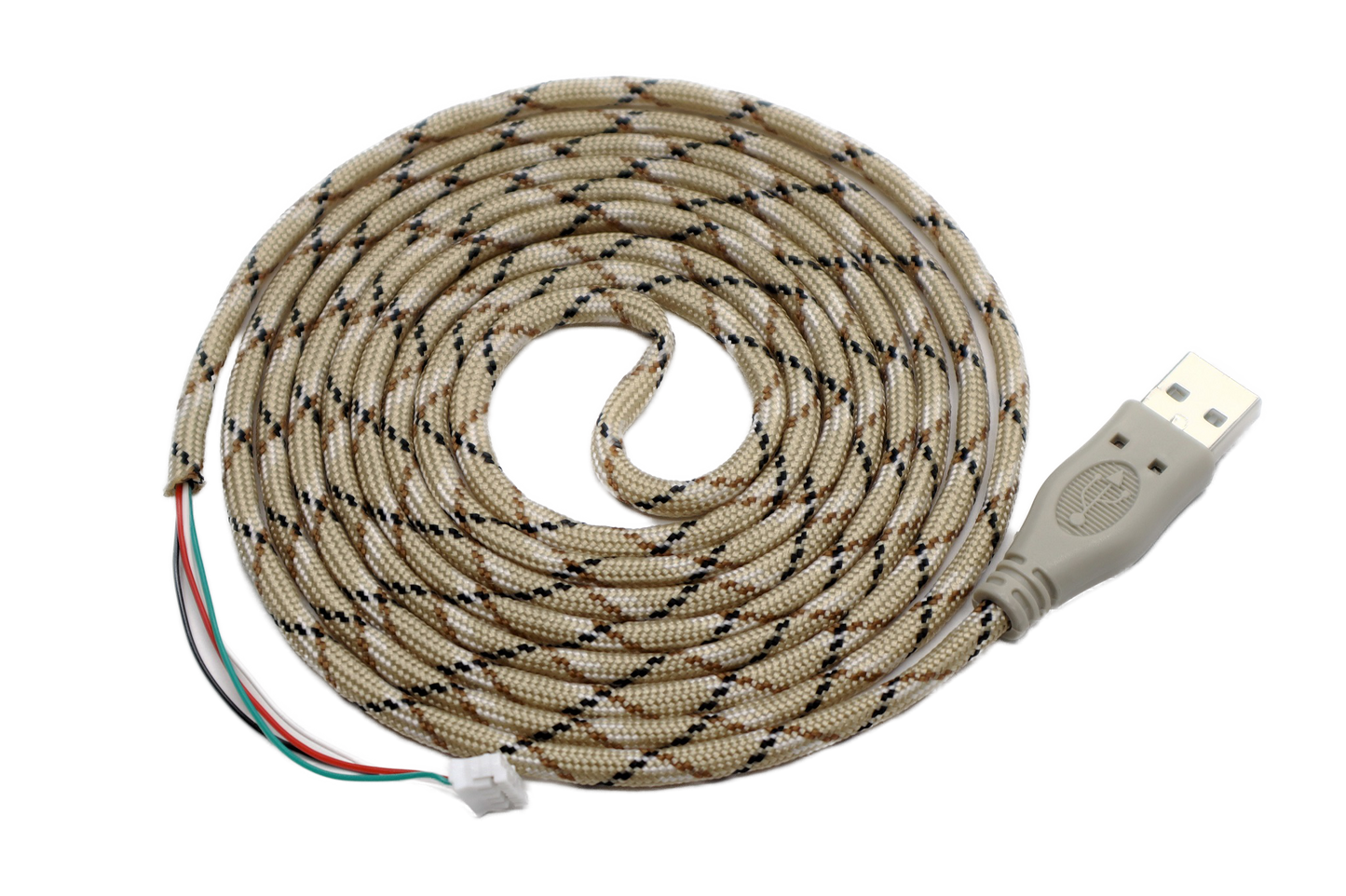 Desert Camo Paracord Mouse Cable Gray USB