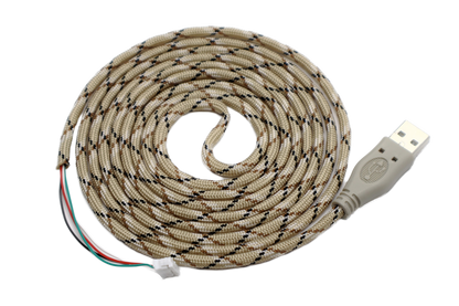 Desert Camo Paracord Mouse Cable Gray USB